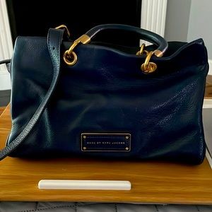 Marc by Marc Jacobs navy with gold hardware medium sized crossbody bag.